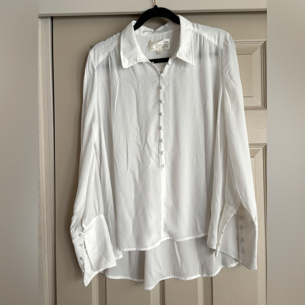 JOA button down blouse in cream color size M